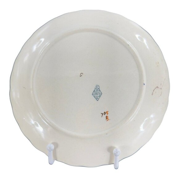 Circa 1880s Hand Painted Farmhouse Decor Country Cottage Plate Dish Set 2 VTG - Picture 11 of 11